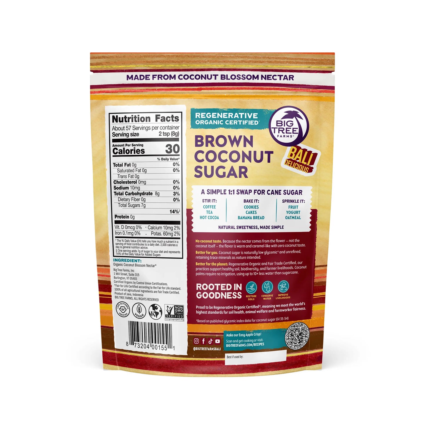 REGENERATIVE ORGANIC CERTIFIED BROWN COCONUT SUGAR