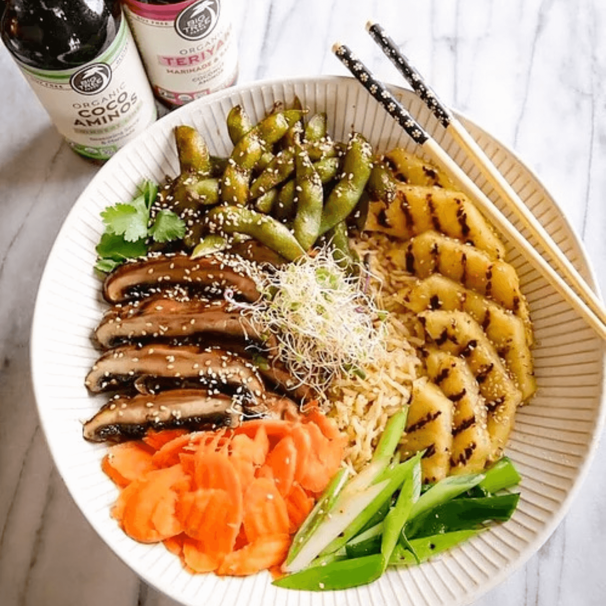 Teriyaki Grilled Pineapple and Portobello