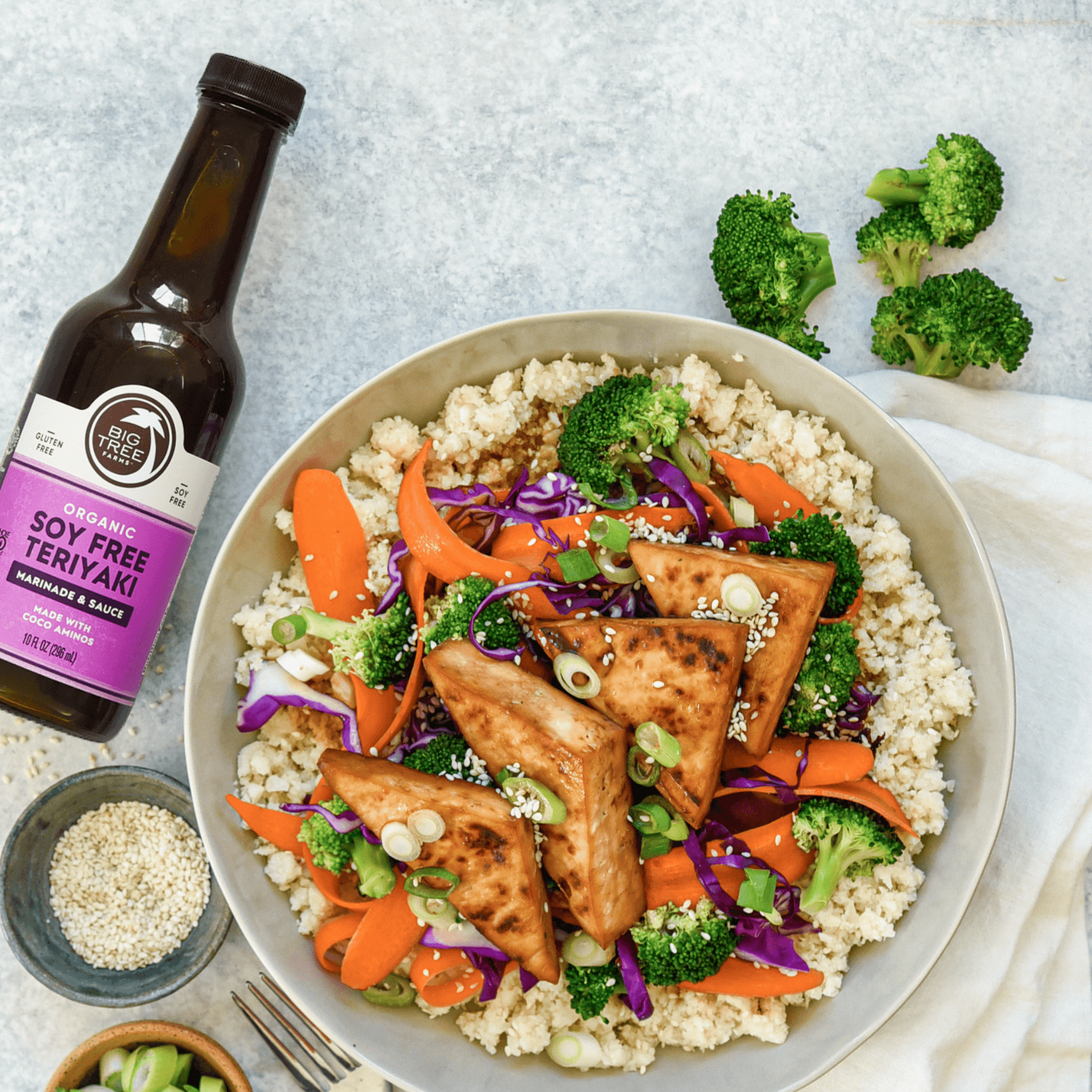 Teriyaki Tofu Cauli Rice Bowl