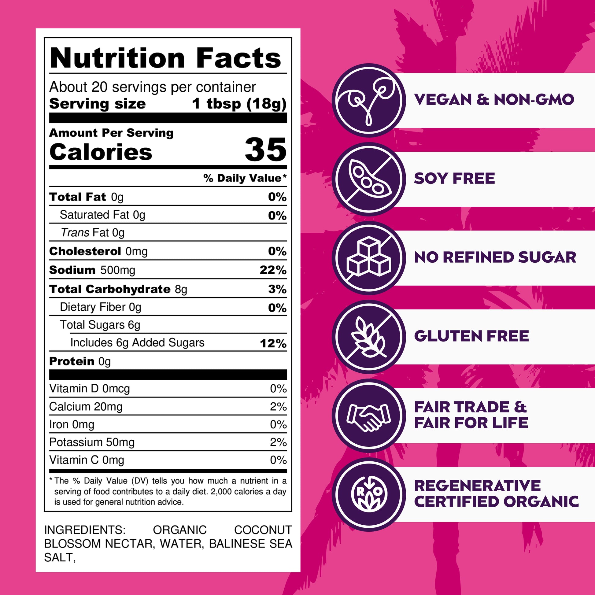 REGENERATIVE ORGANIC CERTIFIED® COCONUT AMINOS Soy Sauce