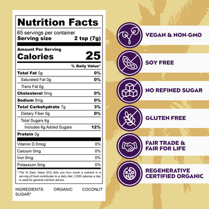 Big Tree Farms - PDP - Sugars Brown - Nutrition Facts