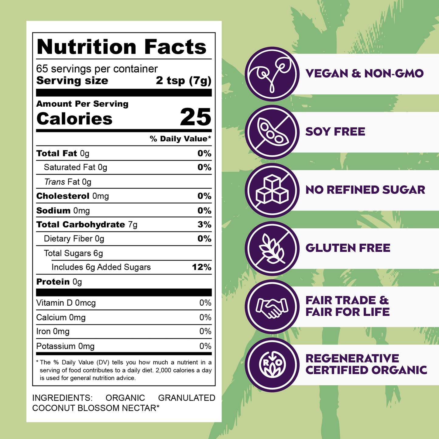 Big Tree Farms - PDP - Sugars Golden - Nutrition Facts