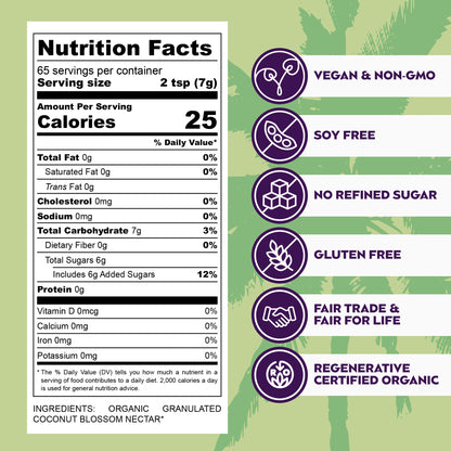 Big Tree Farms - PDP - Sugars Golden - Nutrition Facts