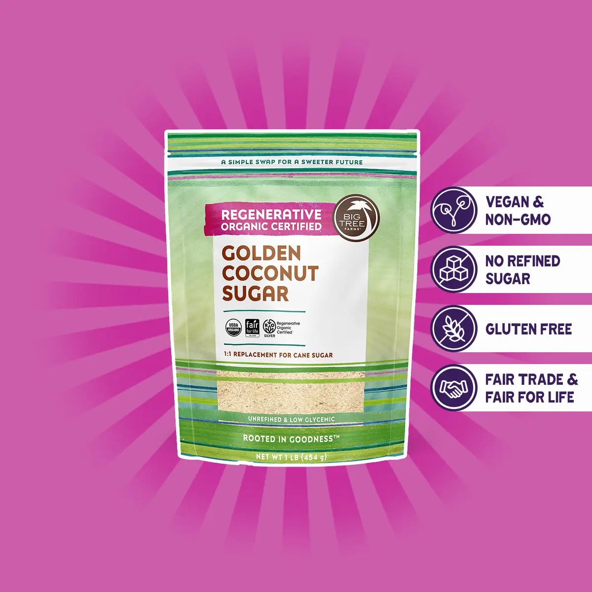 Regenerative Organic Certified Golden Coconut Sugar